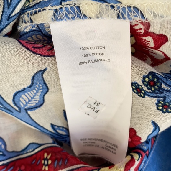 J.Crew Point Sur Sleeveless Ruffle Block Print Top - Picture 8 of 9